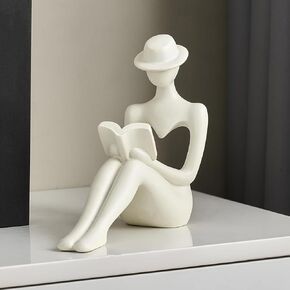 تمثال تمثال سيدة القراءة، ديكور المنزل لهجة النحت الإناث للأرفف، تمثال الهدايا للزوجة والأم والابنة in Kuwait