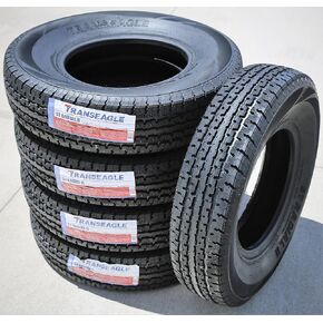 مجموعة من 5 (خمسة) إطارات Transeagle ST Radial II Premium Trailer Radial - ST225/75R15 225/75/15 225/75-15 117/112L نطاق التحميل E LRE 10 طبقات BSW جدار جانبي أسود in Kuwait