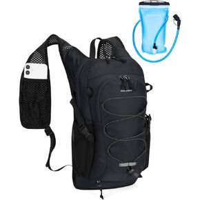 حقيبة ظهر مرطبة من الكوارتز الأزرق مع مثانة مياه سعة 2 لتر، حقيبة ظهر للمشي لمسافات طويلة سعة 18 لترًا للنساء والرجال، حزمة مياه خفيفة الوزن مع جيب للهاتف للوصول السريع، حزمة ترطيب لركوب الدراجات والجري وركوب الدراجات in Kuwait