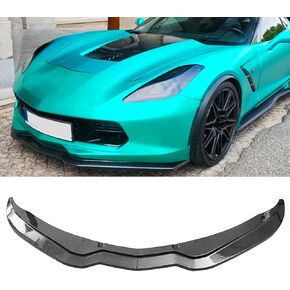 Front Lip Compatibility with 2014-2019 Corvette C7 | Z06 Stage 3 Front Bumper Chin Lower Lip Diffuser Spoiler Splitter Air Dam 2PCS (Carbon Fiber Style) in Kuwait