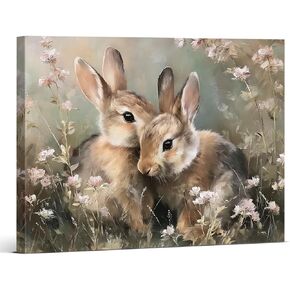 الحديثة الأرنب عيد الفصح الحمام جدار الفن طباعة لطيف الاستحمام الأرنب قماش اللوحة صورة عيد الفصح جدار ديكور للمنزل الحمام 8x10 بوصة مؤطرة in Kuwait