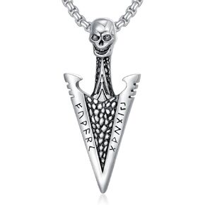 قلادة الفايكنج للرجال والنساء 925 من الفضة الاسترلينية Thors Hammer/شجرة/سن الذئب/Vegvisir/Odin/Pentagram/Ax قلادة قلادة لعيد الميلاد وعيد الميلاد in Kuwait