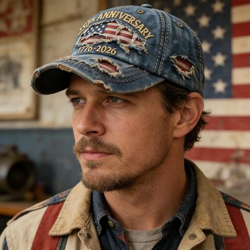 250 Anniversary USA Hat 250th Anniversary USA Ripped Denim Cap America 250th Merchandise Baseball Cap for Men Women in Saudi Arabia