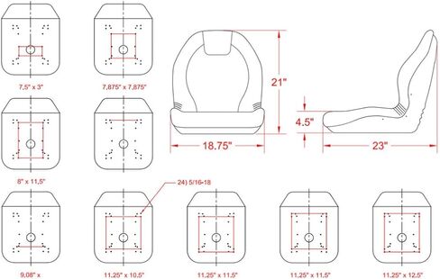 Gator UTV Seats; (2 Seats) Compatible with John Deere Gators 855D, RSX 850i, RSX 860E, RSX 860i, RSX 860M, XUV 550, XUV 550 S4, XUV 560, XUV 560 S4; Replaces AM138194, AM138195; 149000YE(x2)-JG1 in Saudi Arabia