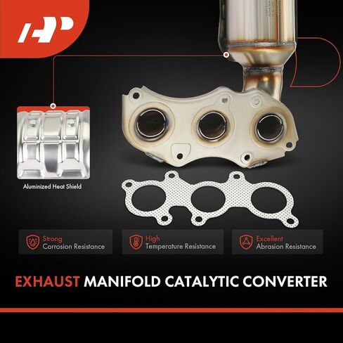 A-Premium Front Left and Right 2-PC Exhaust Manifold Catalytic Converter with Gasket Direct-Fit Compatible with Toyota Camry 2007-2017, Avalon 2005-2018, Venza & Lexus ES350, 3.5L, E.P.A. Compliant in Saudi Arabia