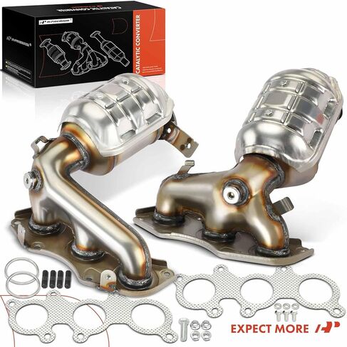 A-Premium Front Left and Right 2-PC Exhaust Manifold Catalytic Converter with Gasket Direct-Fit Compatible with Toyota Camry 2007-2017, Avalon 2005-2018, Venza & Lexus ES350, 3.5L, E.P.A. Compliant in Saudi Arabia
