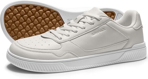 أحذية حافي القدمين للرجال | أحذية رياضية ذات مقدمة واسعة وبسيطة | حذاء مشي كاجوال من الجلد النباتي زيرو دروب in Kuwait