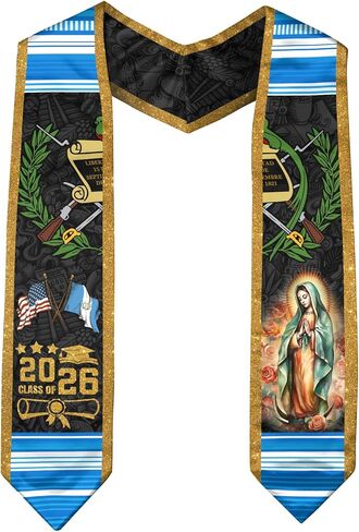 CHIARA CONTI11 Guatemalan American Flag Sash 2026, Guatemalan Graduation Sash, Guatemala Graduation Stole 2026 in Saudi Arabia