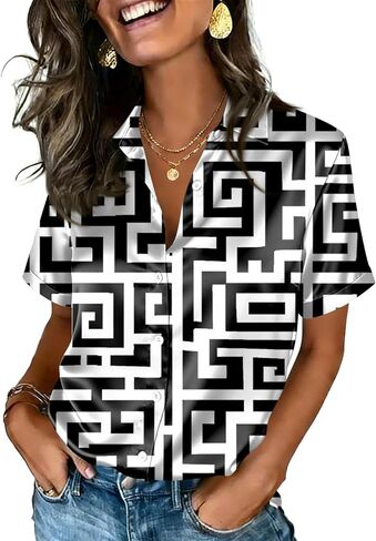 Satin Tops for Women V Neck Short Sleeve Plus Size Button Down Shirts Business Casual Outfits Summer Clothing 2026 in Saudi Arabia