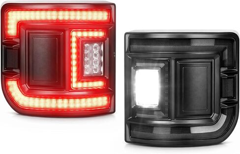 Unionlux مناسب لأضواء Jeep Gladiator الخلفية 2020-2026 عدسة مدخنة، ضوء فرامل DOT Flush Mount عكس الضوء مصباح إشارة الانعطاف أضواء الجري مجموعة العلامات الجانبية مناسبة لملحقات Jeep Gladiator in Kuwait