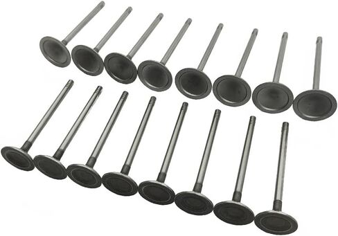 مجموعة صمامات السحب والعادم، 12596034 12615936 24434464 24454518 16 قطعة صمامات محرك بديلة متوافقة مع بويك/مع تشيفي/مع جي إم سي 2.0 لتر 2.4 لتر 2007-2017 in Saudi Arabia