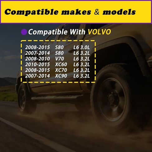 محرك متغير صمام توقيت VVT الملف اللولبي متوافق مع فولفو XC60 XC70 XC90 S80 V70 L6 3.0L 3.2L 07 08 09 10 11 12 13 14 15 2007 2008 2009 2010 2011 2012 2013 2014 2015 يستبدل 31216281 36002689 in Kuwait