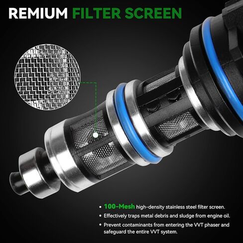 Variable Valve Timing Control Solenoid Fits for Chrysler 300 Aspen, Dodge Challenger Charger Durango Magnum Ram 1500 Pickup, Jeep Commander Grand Cherokee, Replaces 53032152AC in Kuwait