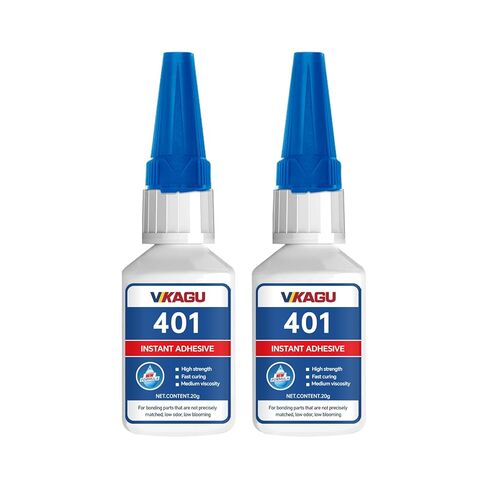 401 Super Glue Instant Adhesive Clear 20g for Plastic Wood Metal Rubber Leather 2 Bottles in Saudi Arabia