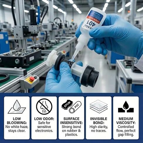 401 Super Glue Instant Adhesive Clear 20g for Plastic Wood Metal Rubber Leather 2 Bottles in Saudi Arabia