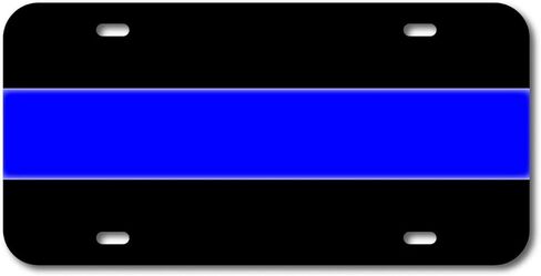 Thin Blue Line Police Department Auto Car Truck Tag Metal Novelty License Plate in Saudi Arabia