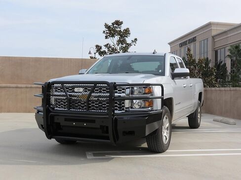 Steelcraft 60-10420 Custom Fit 2014-2017 Chevy Silverado 1500 Heavy Duty Elevation Front Replacement Bumper Guard Black in Kuwait