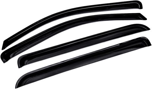 Sizver Smoked Window Visors/Wind Rain Deflector Rain Guard For 2014-2017 GMC Sierra 1500 Crew Cab Only in Saudi Arabia