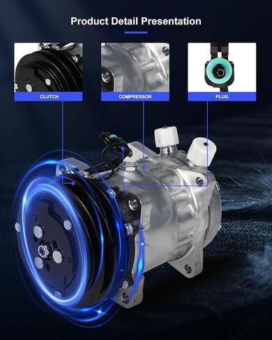 ECCPP AC Compressor Fast Cooling 1996-2008 for Kenworth T600A 10.8L 1986-1989 Fit for Hyundai Excel 1.5L 1992-1994 Fit for Volvo 960 2.9L Air Conditioning Compressor in Saudi Arabia