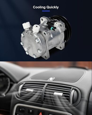 ECCPP AC Compressor Fast Cooling 1996-2008 for Kenworth T600A 10.8L 1986-1989 Fit for Hyundai Excel 1.5L 1992-1994 Fit for Volvo 960 2.9L Air Conditioning Compressor in Saudi Arabia