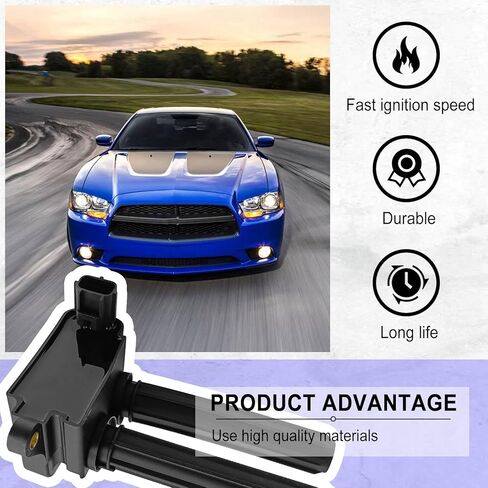 56029129AA Ignition Coil, Compatible with Jp Commander V8 5.7L 2006-2010, Grand Cherokee V8 5.7L 2006-2024, Ram 1500 V8 5.7L 2011-2023, Chrysler 300 V8 5.7L 2006-2023 etc, Replace OE #5C1569 in Saudi Arabia