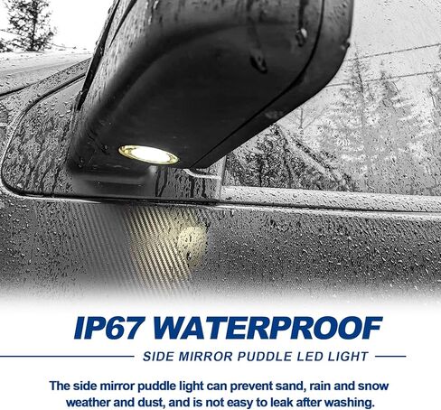 2PCS Side Mirror Light LED Puddle Light Replacement 3F1Z13B375AA Compatible with F0rd F150 Edge Expedition Fusion Explorer Taurus Flex Lincoln in Kuwait