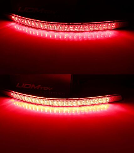 iJDMTOY Brilliant Red 40-SMD LED Bumper Reflector Lights Compatible With 2014-2015 Kia Optima K5, Function as Tail & Brake Lamps in Kuwait