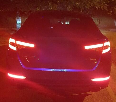 iJDMTOY Brilliant Red 40-SMD LED Bumper Reflector Lights Compatible With 2014-2015 Kia Optima K5, Function as Tail & Brake Lamps in Kuwait