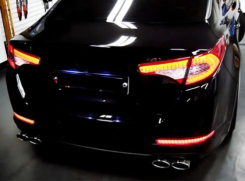 iJDMTOY Brilliant Red 40-SMD LED Bumper Reflector Lights Compatible With 2014-2015 Kia Optima K5, Function as Tail & Brake Lamps in Kuwait