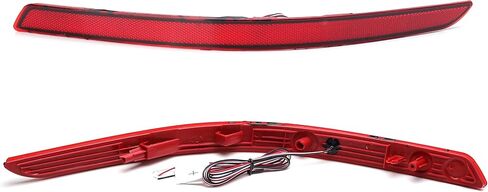 iJDMTOY Brilliant Red 40-SMD LED Bumper Reflector Lights Compatible With 2014-2015 Kia Optima K5, Function as Tail & Brake Lamps in Kuwait