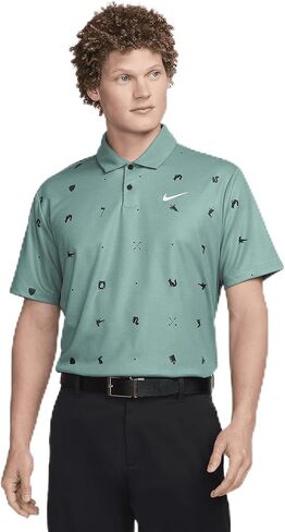 بولو الجولف Dri-FIT للرجال من Nike Tour (بيكوستال/أبيض، FQ0426-361) مقاس X-Large in Saudi Arabia