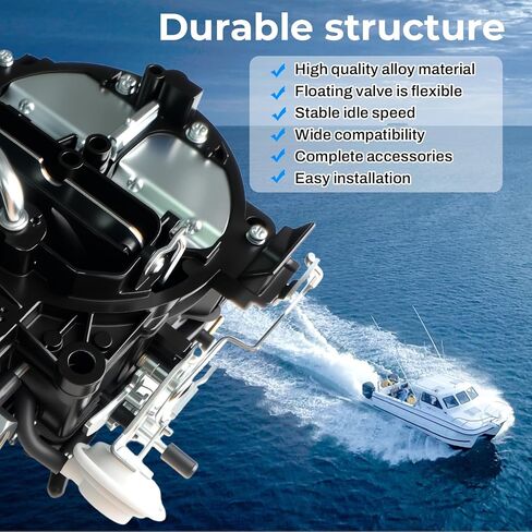 17080561 4 Barrel Marine Carburetor Compatible with Rochester Quadrajet Mercruiser 260 350 Engine, Replaces 17080561, 1347-6492A1, 1347-7362A1, 1347-8292A4, 1347-9662A4 in Saudi Arabia