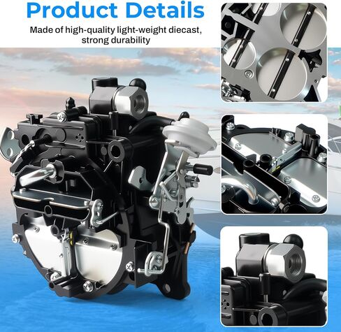 17080561 4 Barrel Marine Carburetor Compatible with Rochester Quadrajet Mercruiser 260 350 Engine, Replaces 17080561, 1347-6492A1, 1347-7362A1, 1347-8292A4, 1347-9662A4 in Saudi Arabia