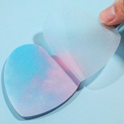 Cute Heart Shaped Transparent Sticky Notes for Annotating 200 Sheets Sparkly Self Adhesive Removable Waterproof Memo Pad Fun Colored Clear Sticky Notes 4 Pack in Kuwait