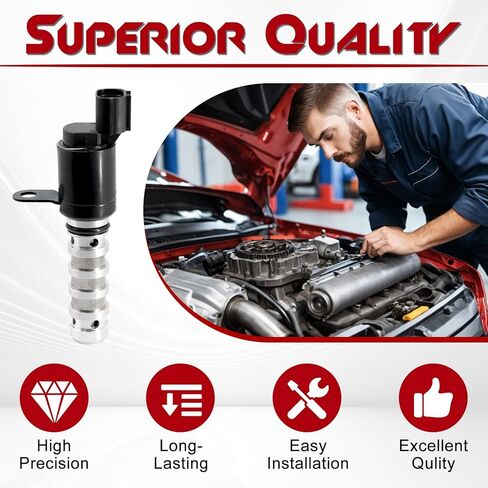 2PCS Intake & Exhaust Engine Variable Valve Timing (VVT) Solenoid, Compatible with Hyundai Santa Fe Sonata Tucson, Kia Forte Optima Sorento Sportage, Replaces 243552G500 243752G500 in Kuwait
