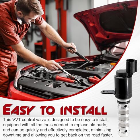 2PCS Intake & Exhaust Engine Variable Valve Timing (VVT) Solenoid, Compatible with Hyundai Santa Fe Sonata Tucson, Kia Forte Optima Sorento Sportage, Replaces 243552G500 243752G500 in Kuwait