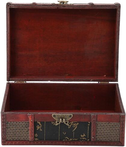 Tyenaza Wooden Keepsake Box, 23 x 16 x 9.8cm Small Chinese Style Antique Vintage Wood Book Jewelry Storage Organizer Chest Container(Chinese Style) in Saudi Arabia