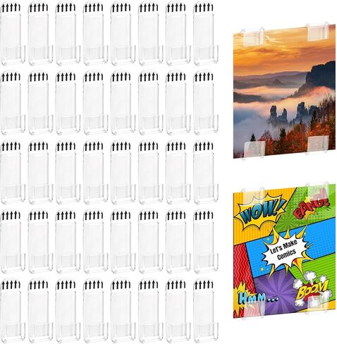 48 Pcs Comic Book Wall Display Clear Floating Display Shelves Comic Book Frame Holder, Invisible, No Screws Self Adhesive in Kuwait