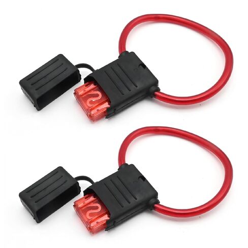 MDEOOSKY 2Pcs Automotive in-line Blade Fuse Holder Vehicle Inline Fuse Automotive Inline Fuse Blade Fuse Holder Replacement 8 AWG 50A (MAX-50) in Saudi Arabia
