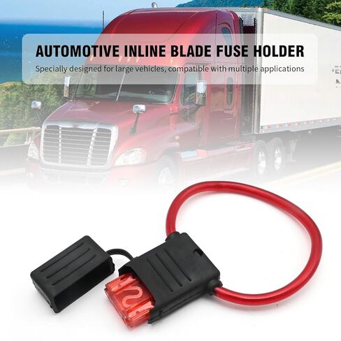 MDEOOSKY 2Pcs Automotive in-line Blade Fuse Holder Vehicle Inline Fuse Automotive Inline Fuse Blade Fuse Holder Replacement 8 AWG 50A (MAX-50) in Saudi Arabia