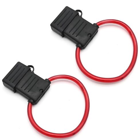 MDEOOSKY 2Pcs Automotive in-line Blade Fuse Holder Vehicle Inline Fuse Automotive Inline Fuse Blade Fuse Holder Replacement 8 AWG 50A (MAX-50) in Saudi Arabia