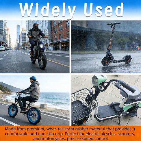 FT76X EBike نصف تويست خنق، 22.2 مم قبضة لEbike 12V-72V، قابس مقاوم للماء عالمي 3 دبوس، للدراجات الجبلية، سكوتر، سكوتر إلكتروني، دراجة كهربائية in Kuwait