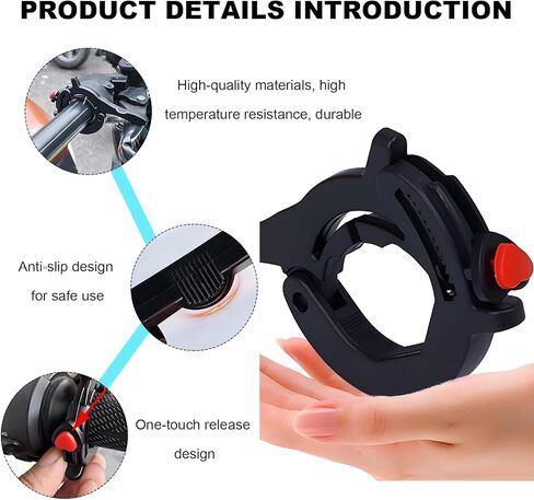 Throttle Cruise Control, Motorcycle Lock Cruise Control Assist Clamp with Quick Release Button, Adjustable Anti-Slip Throttle Lock Electric Vehicle Booster, Motorcycle Accessories in Saudi Arabia