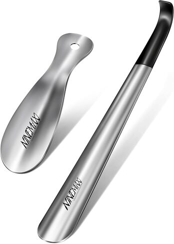 NINEMAX Shoe Horn Long Handle 16.5" with Travel Metal Shoehorn 7.5",Boot Long Shoe Horns for Seniors Men Women（Pack of 2 in Kuwait