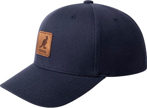 Kangol Leather Patch Flexfit Baseball Hat - Silver/XXL Baseball & Sport Caps in Saudi Arabia