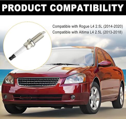 4 Pcs Double Iridium Spark Plugs, Compatible with Altima 2013-2018, Rogue 2014-2020, Replace OE Number #DF6H-11A, 94702 in Saudi Arabia