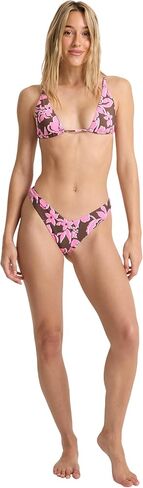 Roxy Women's Bikini Bottoms – Quick-Dry Low Rise Swim Bottom, UPF 50+, Swimwear, Brown/Pink, X-Large in Saudi Arabia