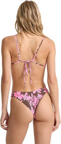 Roxy Women's Bikini Bottoms – Quick-Dry Low Rise Swim Bottom, UPF 50+, Swimwear, Brown/Pink, X-Large in Saudi Arabia
