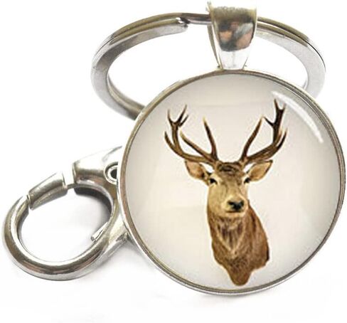 Deer Keychain Deer Charm Keychain Deer Key Ring Keychain Personalized Jewelry Animal Keychain Deer Hunter Deer Antlers.F070 in Kuwait
