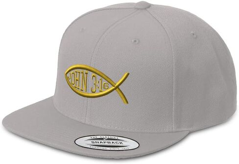 Custom Snapback Hat for Men Flat Brim Hats Bible Verse John 3:16 Jesus Religious Christian Acrylic in Saudi Arabia